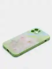 Бирюзовый чехол iPhone 12 Pro с принтом