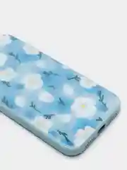 Голубой чехол iPhone 12 Pro с принтом