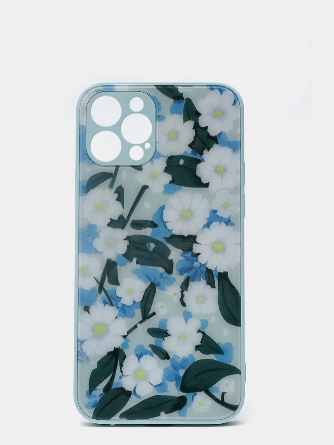 Бирюзовый чехол iPhone 12 Pro Max с принтом