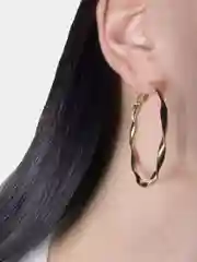 Серьги кольца закрученные в двух цветах