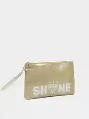 Золотой клатч "SHINE" черный/золотой