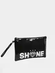 Черный клатч "SHINE" черный/золотой