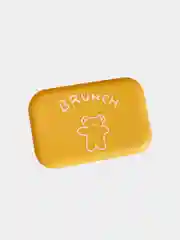 Желтый контейнер для линз с зеркалом