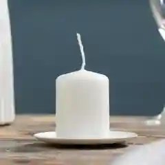 Подсвечник Тарелка белый