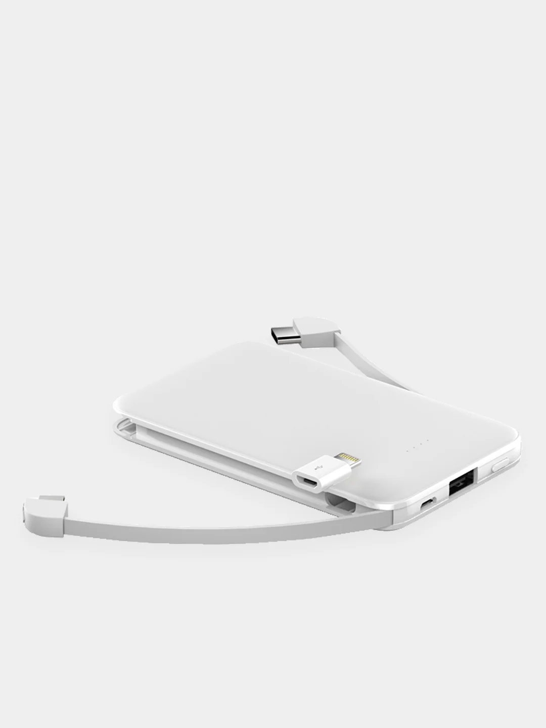 Белый power Bank внешний аккумулятор 5000 mAh