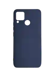 Синий чехол для Realme C15, силиконовый, матовый