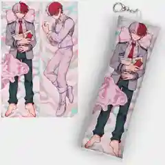 Коралловый брелок-подушка мини дакимакура с героями аниме "МОЯ ГЕРОЙСКАЯ АКАДЕМИЯ"
