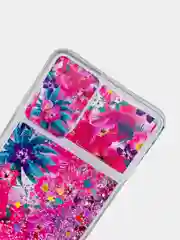 Золотой чехол Samsung Galaxy A51 силиконовый переливающийся жидкий с блестками и защитой камеры