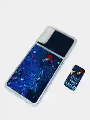 Чехол Samsung Galaxy A50 / A50s / A30s силиконовый переливающийся жидкий с защитой камеры