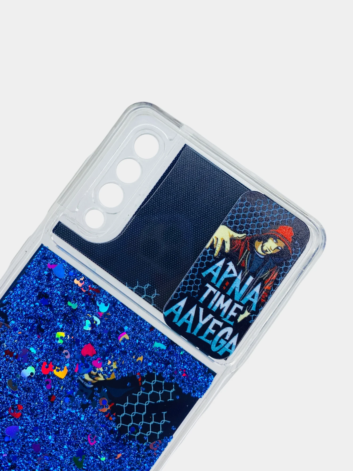 Чехол Samsung Galaxy A50 / A50s / A30s силиконовый переливающийся жидкий с защитой камеры