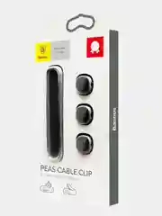Черный держатель Baseus Peas Cable Clip
