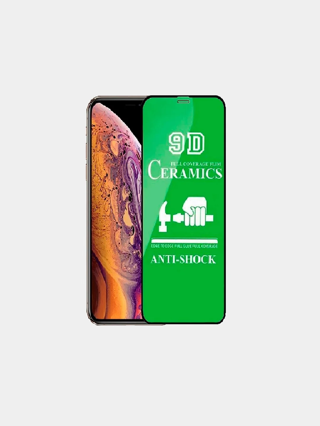 Керамическое стекло для iPhone X/XS/11pro/11proMax/XR/11/12/12pro/12proMax/12mini/7/8plus
