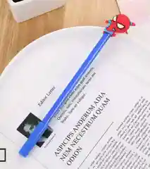 Голубой ручка гелевая  супергерои