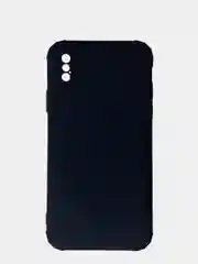 Черный чехол iPhone X / Xs силиконовый противоударный цветной матовый