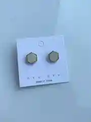 Cерьги - многоугольник в цвете золота