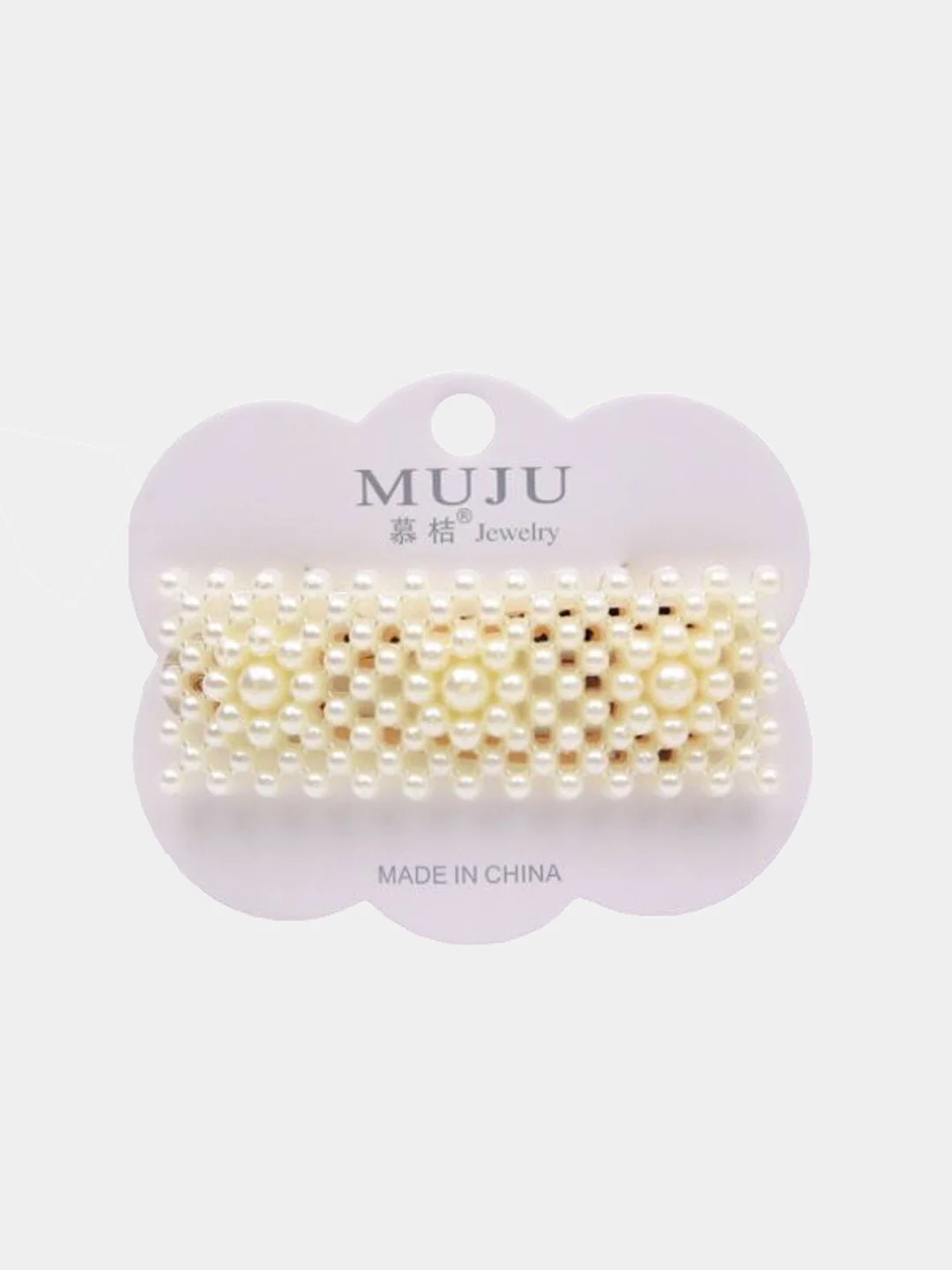 Ледяной заколка-зажим для волос Muju, с искусственным жемчугом