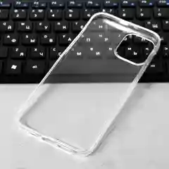 Чехол для iPhone 12 Pro Max, 6.7", силиконовый, тонкий, прозрачный