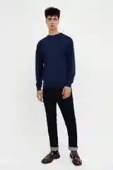 Джемпер мужской Finn Flare базовый однотонный темно-синий