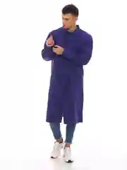 Синий халат рабочий, диагональ, два цвета