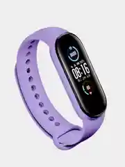 Лавандовый ремешок силиконовый для браслета Xiaomi Mi Band 5, 6, 7