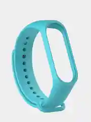 Голубой ремешок силиконовый для браслета Xiaomi Mi Band 5, 6, 7