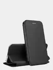 Черный чехол книжка Huawei P8 lite 2017 / Honor 8 Lite, Хуавей П8 лайт 2017 / Хонор 8 Лайт