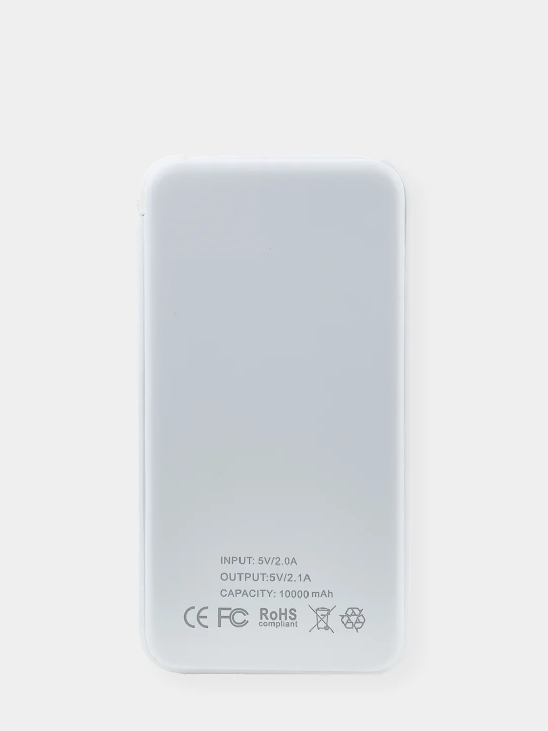Белый powerbank внешний аккумулятор 10000 mAh