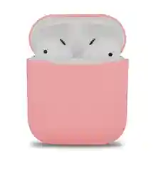 Розовый ультратонкий силиконовый чехол для AirPods 2