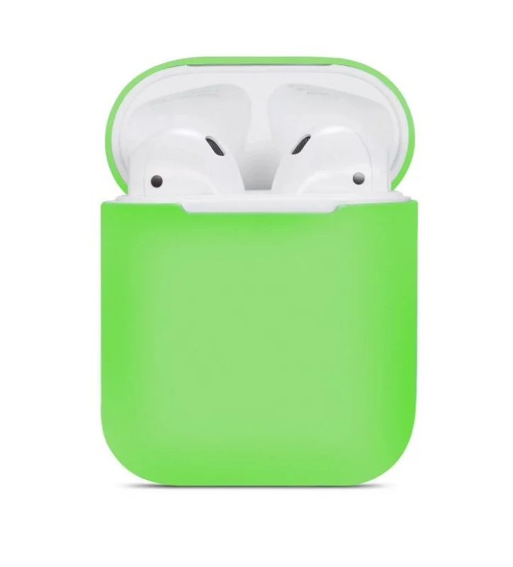 Лайм ультратонкий силиконовый чехол для AirPods 2