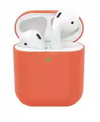 Оранжевый ультратонкий силиконовый чехол для AirPods 2