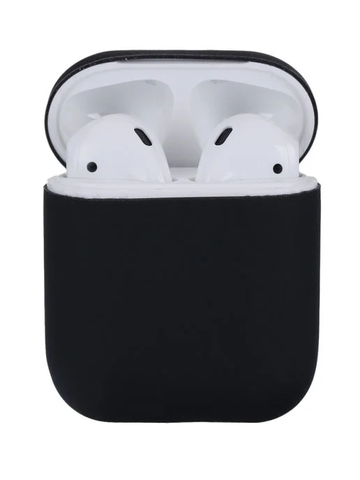 Черный ультратонкий силиконовый чехол для AirPods 2