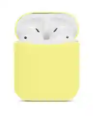 Желтый ультратонкий силиконовый чехол для AirPods 2
