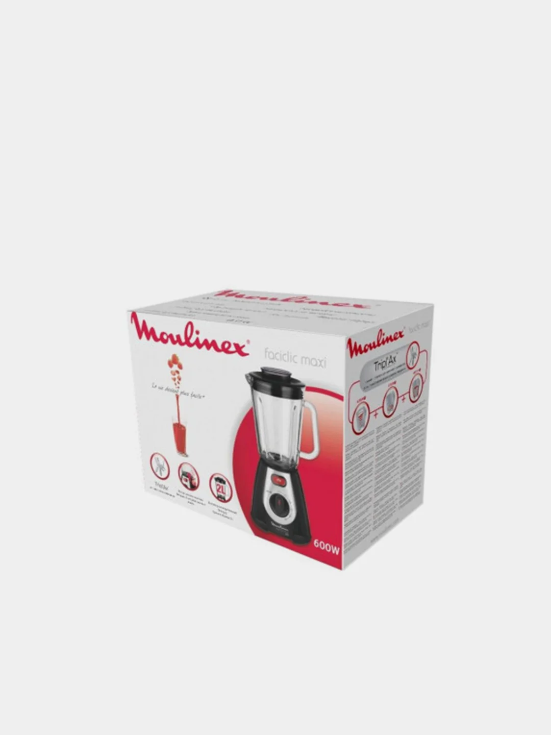 Блендер стационарный MOULINEX Faciclic Maxi LM233A32, 600Вт, 2л