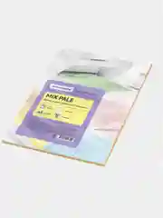 Бумага цветная 100 ЛИСТОВ для принтера, pale mix А4, 80г/м2 (5 цветов)