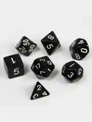 Черный набор кубиков для D&D, Dungeons and Dragons, ДнД, DnD, для ролевых игр, Pathfinder 7 шт