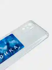 Чехол Redmi Note 10 / Note 10S 4G, Poco M5s прозрачный противоударный с карманом для карты