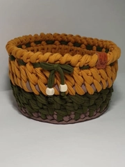 Корзина для хранения d=16см. ,ручная работа, серия ОСЕНЬ,HandMade KS