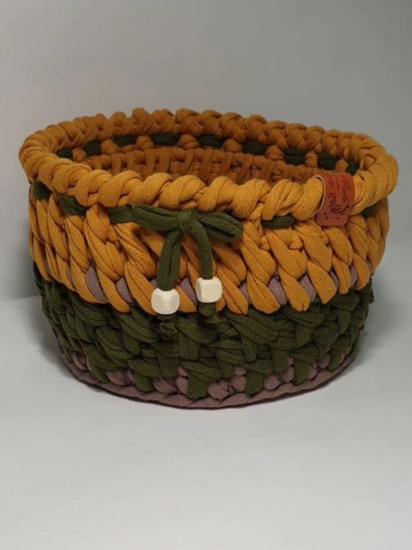 Корзина для хранения d=16см. ,ручная работа, серия ОСЕНЬ,HandMade KS
