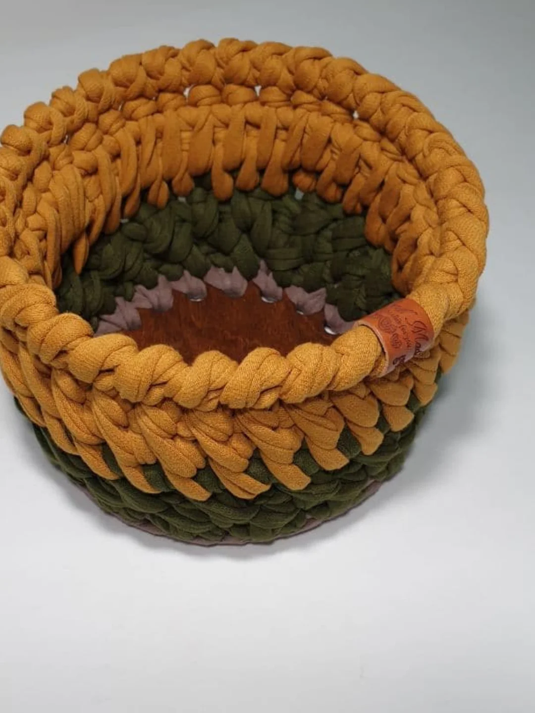 Корзина для хранения,d=13см. Ручная работа,корзинка интерьерная,HandMade,серия ОСЕНЬ