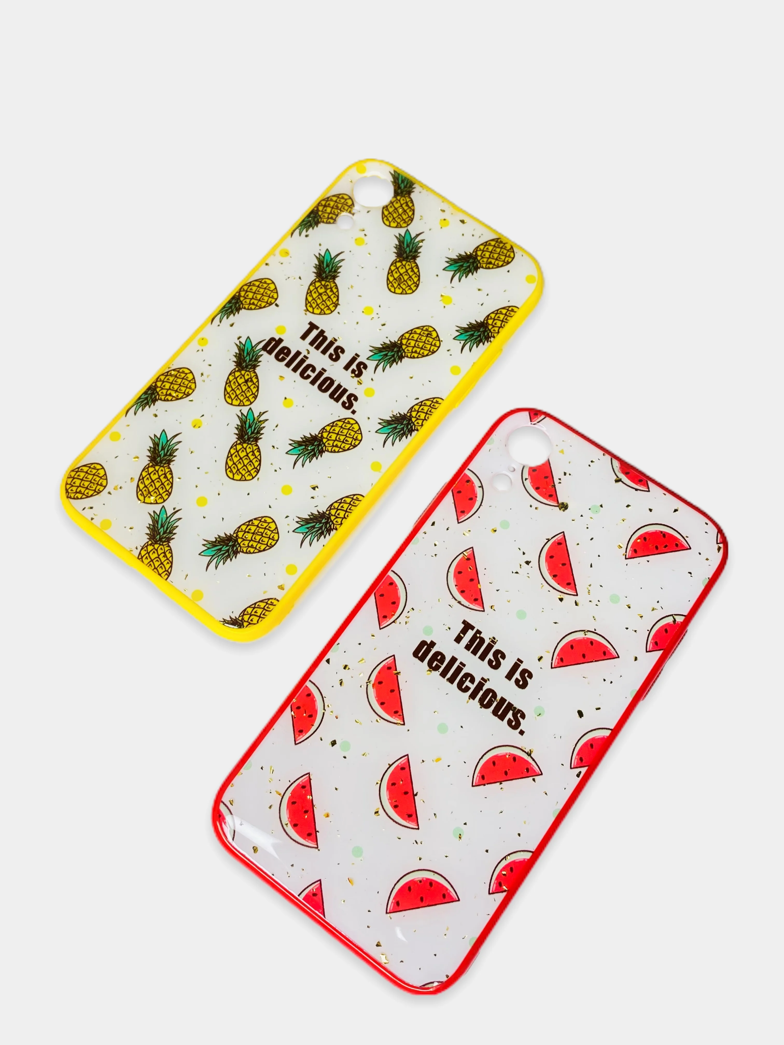 Чехол Apple iPhone XR белый с рисунком и цветной рамкой