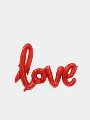 Красный фольгированные воздушные шары "Love"