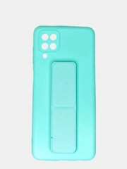Чехол Samsung Galaxy A12 / M12 силиконовый под кожу с подставкой