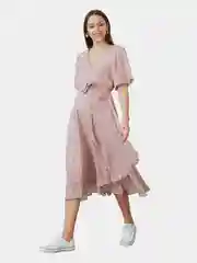 Платье с коротким рукавом для беременных и кормящих принт Polka dot