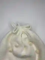 Шапка с декором, детская, вязаная, на девочку