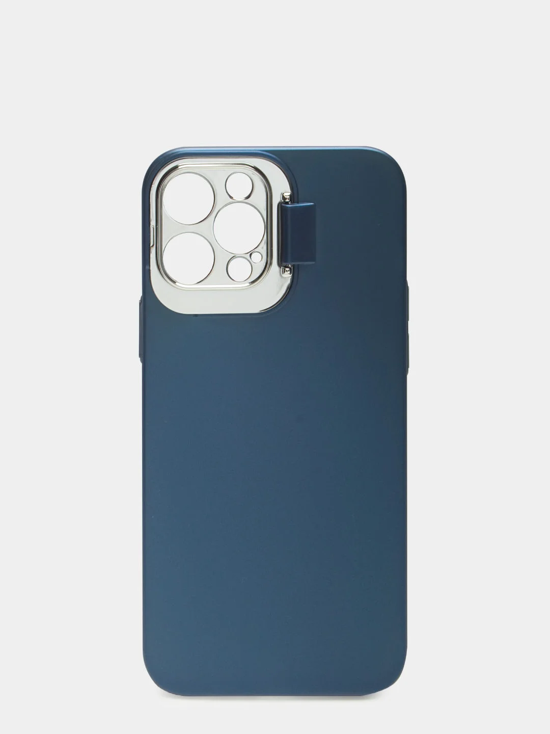Синий чехол для iPhone 12 Pro пластиковый матовый ультратонкий с защитой камеры
