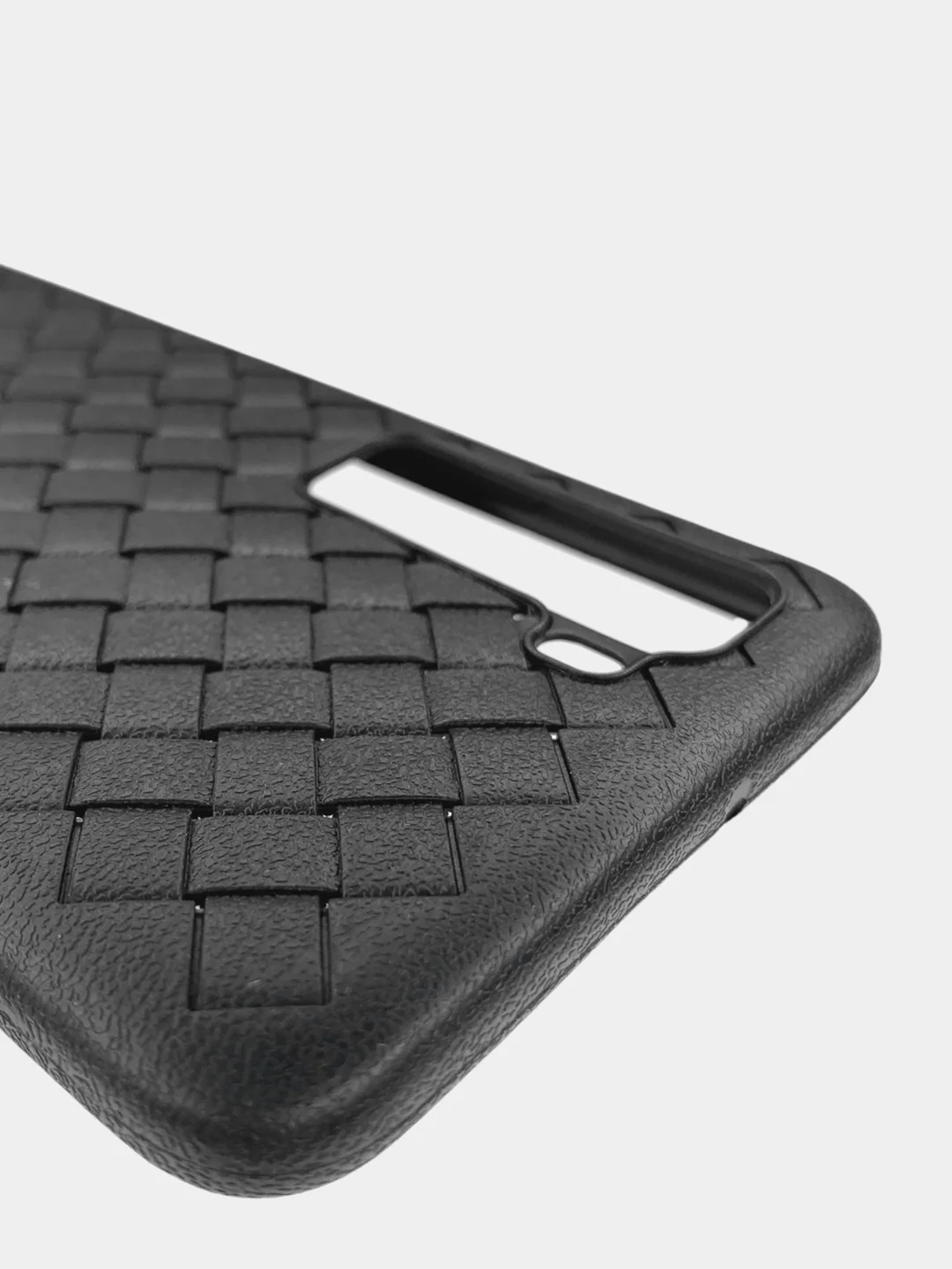 Черный чехол Huawei Honor 30s, Хуавей Хонор 30с плетеный силиконовый