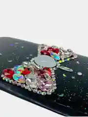 Чехол Apple iPhone 6 / 6s, 7 / 8 / SE 2020 пластиковый с рисунком, со стразами Стрекоза