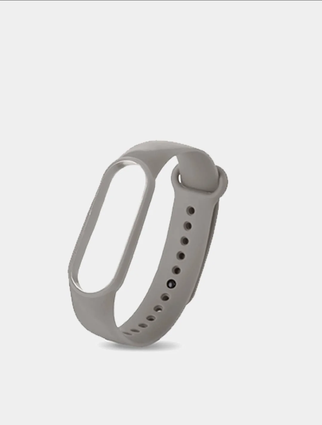 Серый силиконовый ремешок на Xiaomi Mi Band 3/4