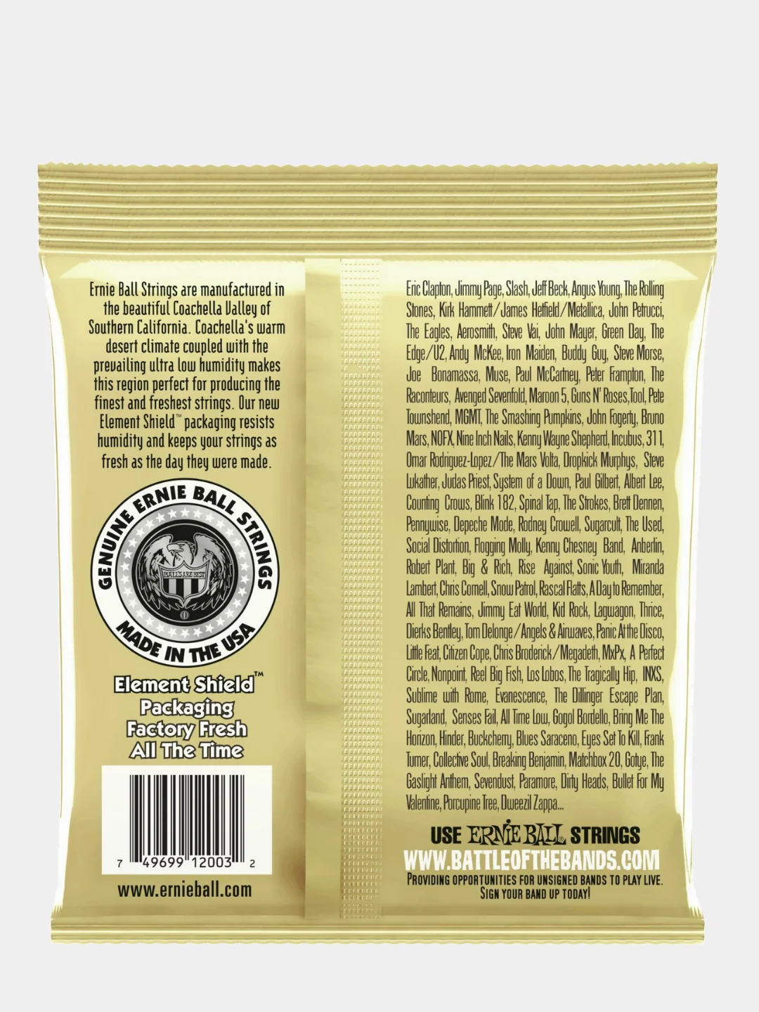 Струны для акустической гитары Ernie Ball Earthwood 80/20 Bronze Rock and Blues P02008