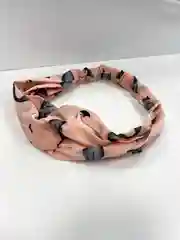 Коралловый меланж женская повязка на голову с резинкой